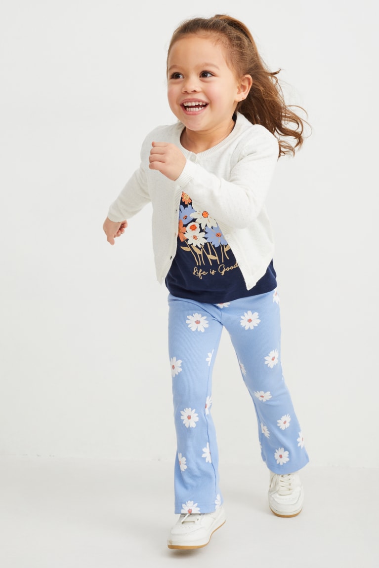 Blue C&A Leggings Floral Girls\' Trousers | FZTJD-3250