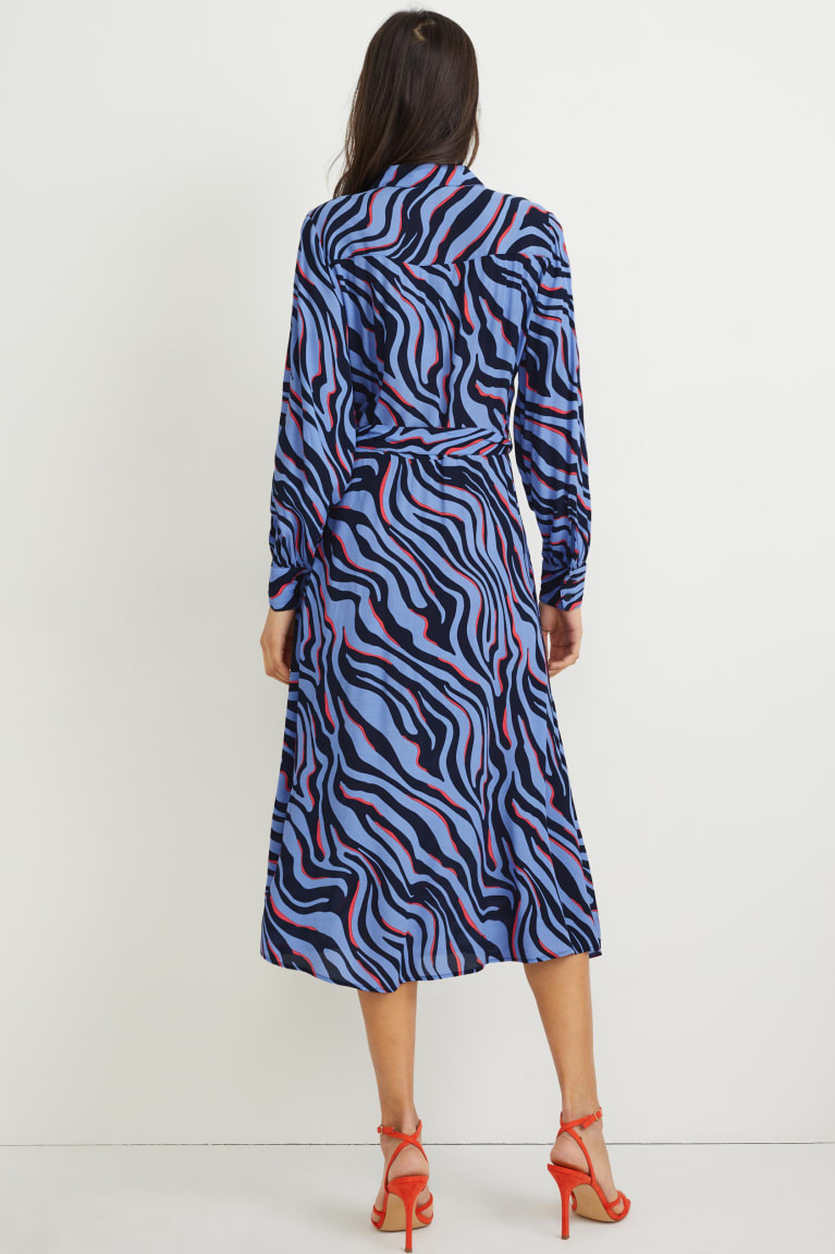 Blue C&A Lenzing™ Ecovero™ Patterned Women's Dress | MNYQJ-9823