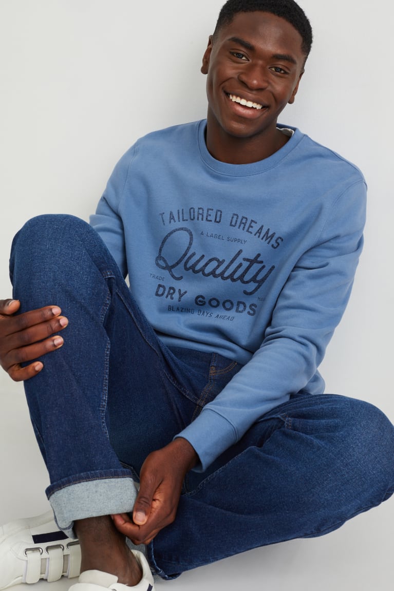 Blue C&A Men's Sweatshirts | AOJVZ-4167