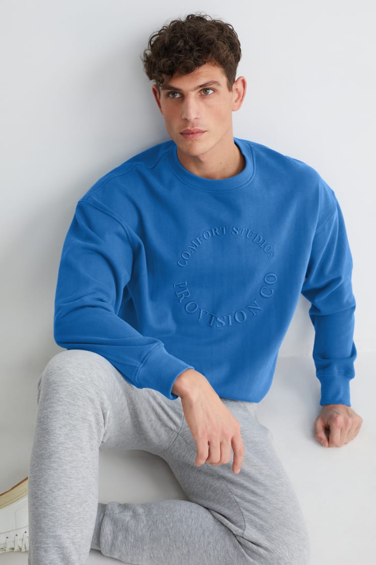 Blue C&A Men's Sweatshirts | CZFMX-3857