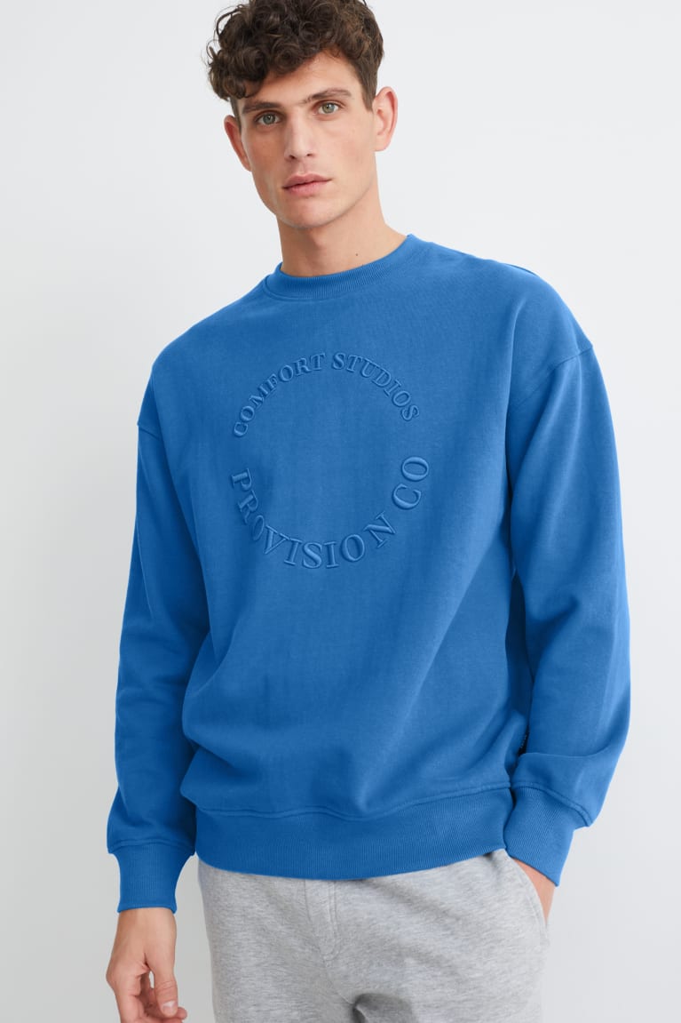 Blue C&A Men\'s Sweatshirts | CZFMX-3857