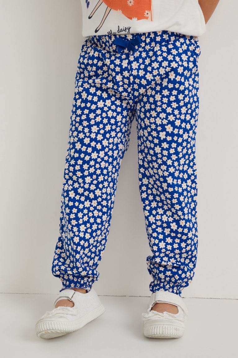 Blue C&A Multipack Of 2 Floral Girls' Trousers | TNYJU-2068