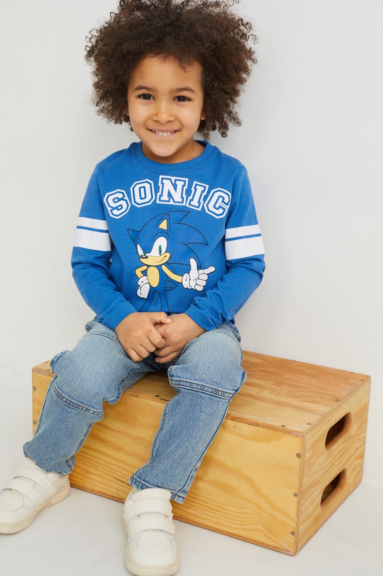 Blue C&A Multipack Of 2 Sonic Long Sleeve Boys' Top | UXHFK-2091