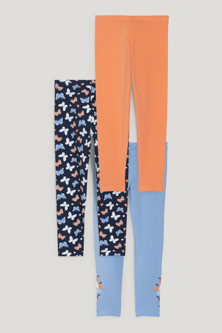 Blue C&A Multipack Of 3 Leggings Girls' Trousers | SLKUJ-9728