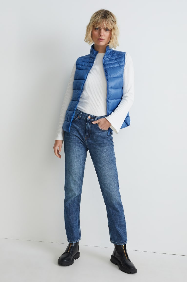 Blue C&A Quilted Gilet Women's Jackets | HLOQX-0415