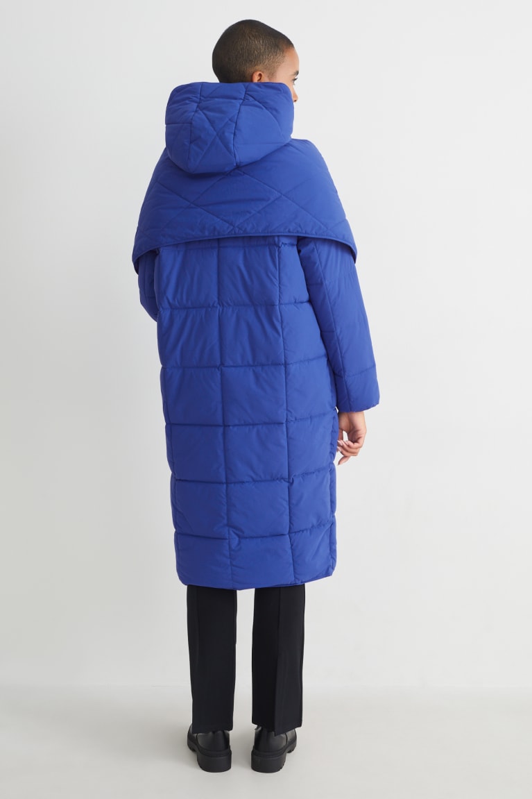 Blue C&A Quilted With Hood Recycled Women's Jackets | EILDP-8932