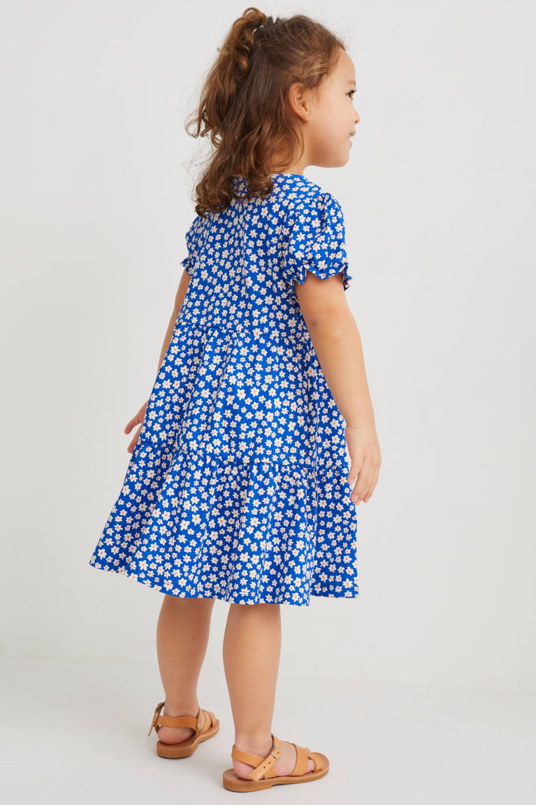 Blue C&A Set And Bag 2 Piece Floral Girls' Dress | VYHFX-2340