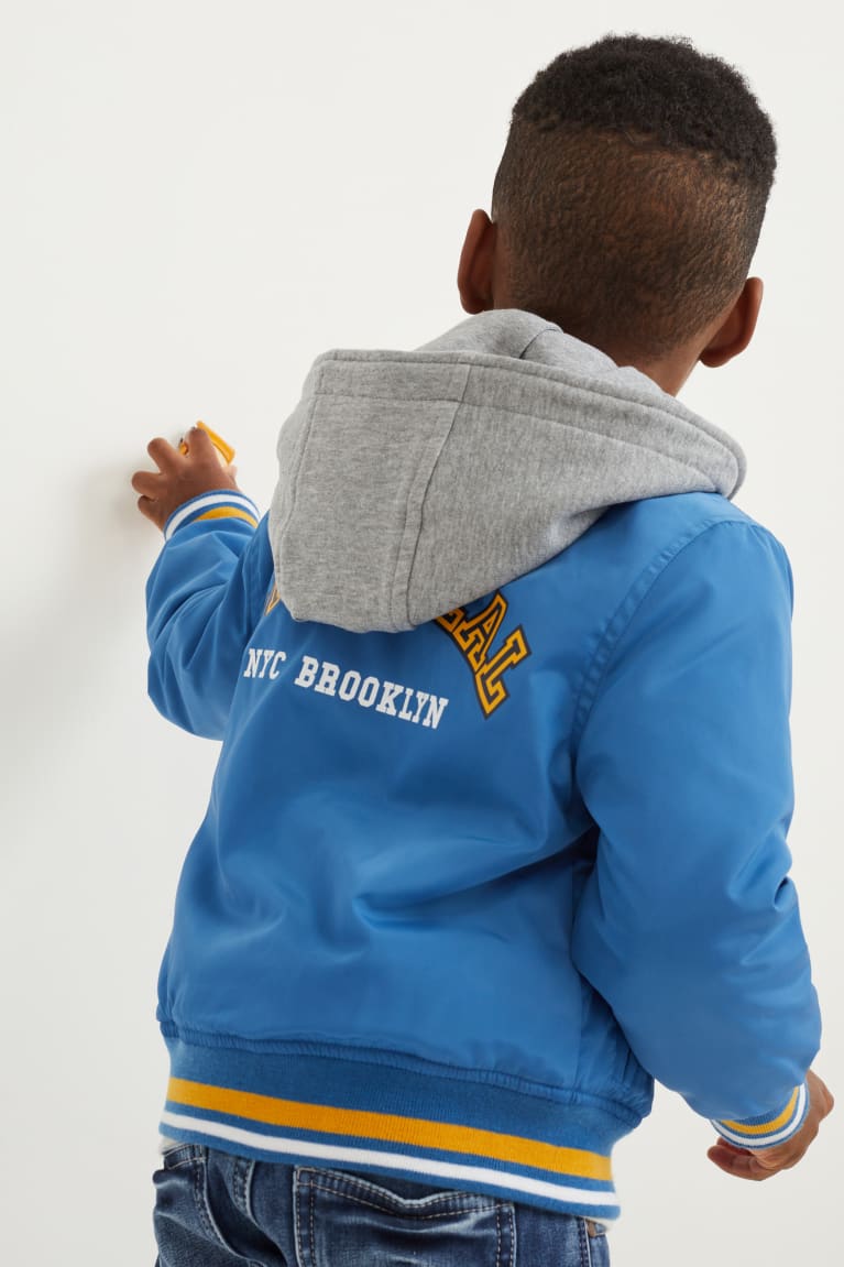 Blue C&A With Hood Girls' Jackets | VFLJS-8203