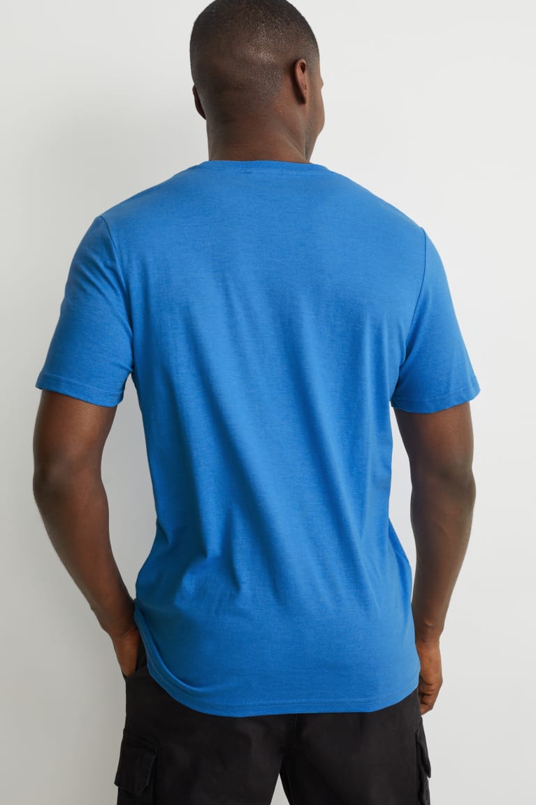 Blue C&A With Organic Cotton Men's T-shirts | CDROU-7186