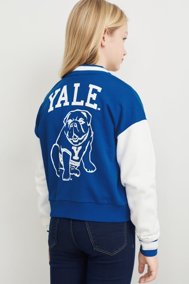 Blue C&A Yale University Zip-through Girls' Sweatshirts | QMORH-7213