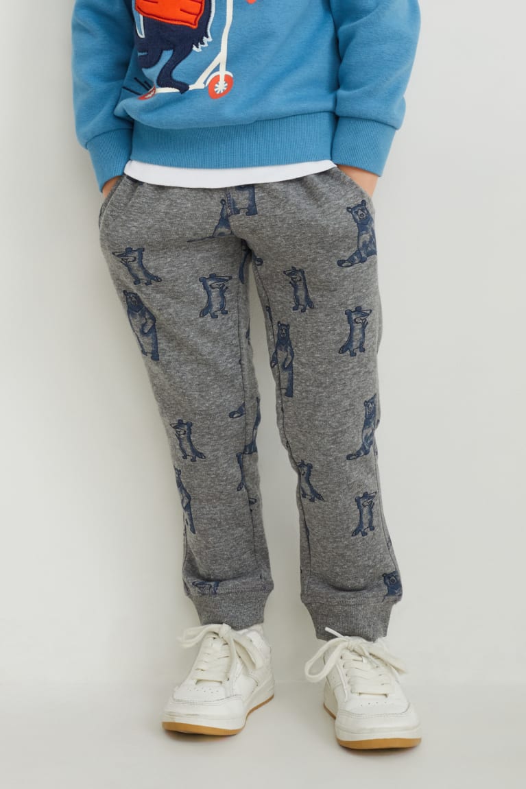 Blue / Gray C&A Multipack Of 2 Joggers Boys' Trousers | ZDOEB-5697