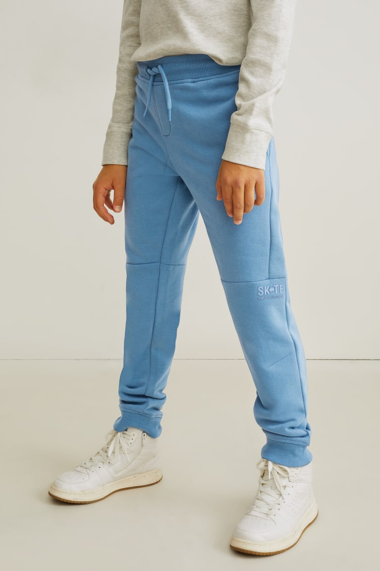 Blue / Light Blue C&A Multipack Of 3 Joggers Boys' Trousers | JKMQN-4578