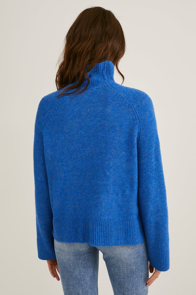 Blue Melange C&A Recycled Women's Jumper | VDAPE-7102