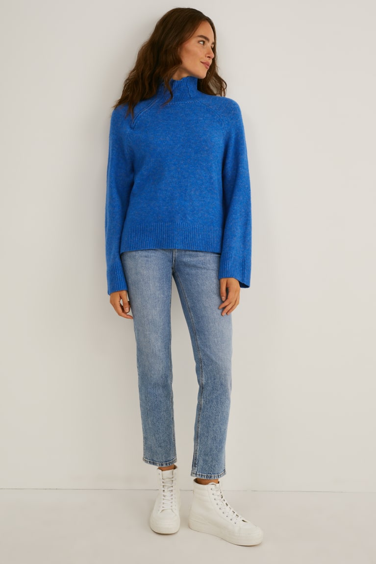 Blue Melange C&A Recycled Women's Jumper | VDAPE-7102