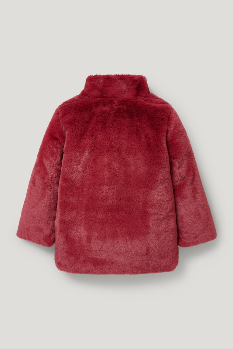 Bordeaux C&A Faux Fur Girls' Jackets | KXALZ-0764