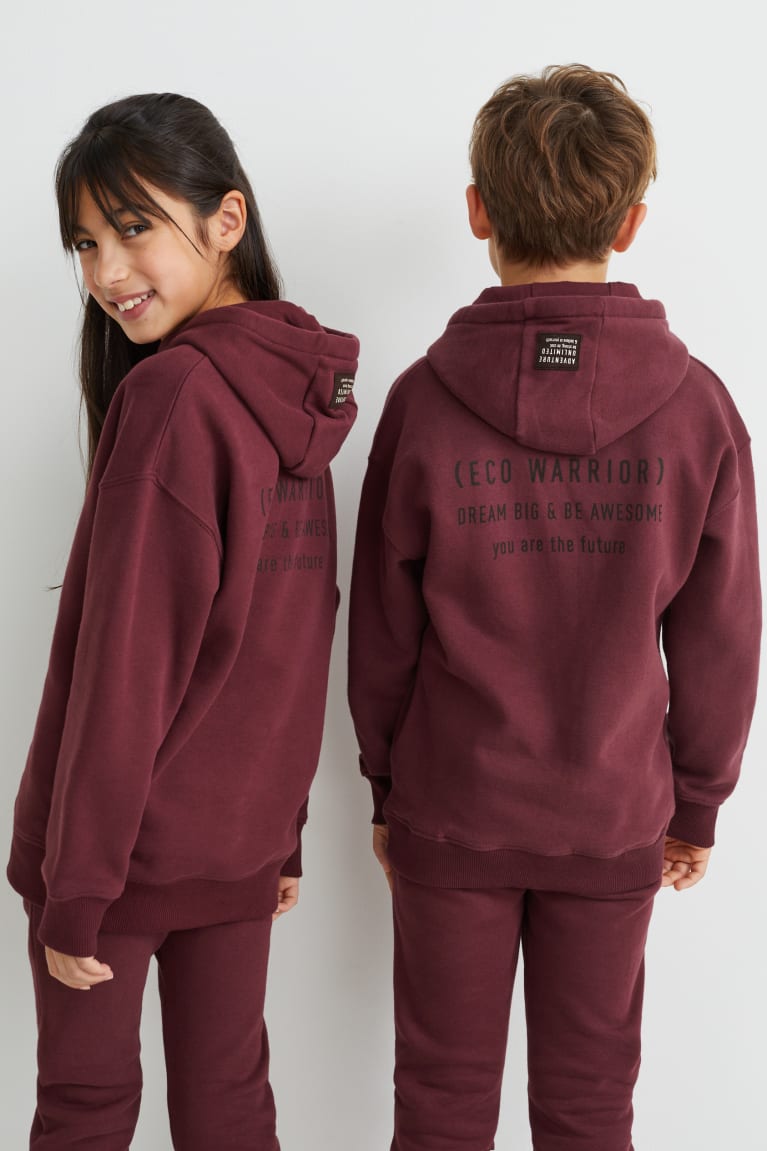 Bordeaux C&A Genderneutral Girls' Hoodie | CTMGU-4172