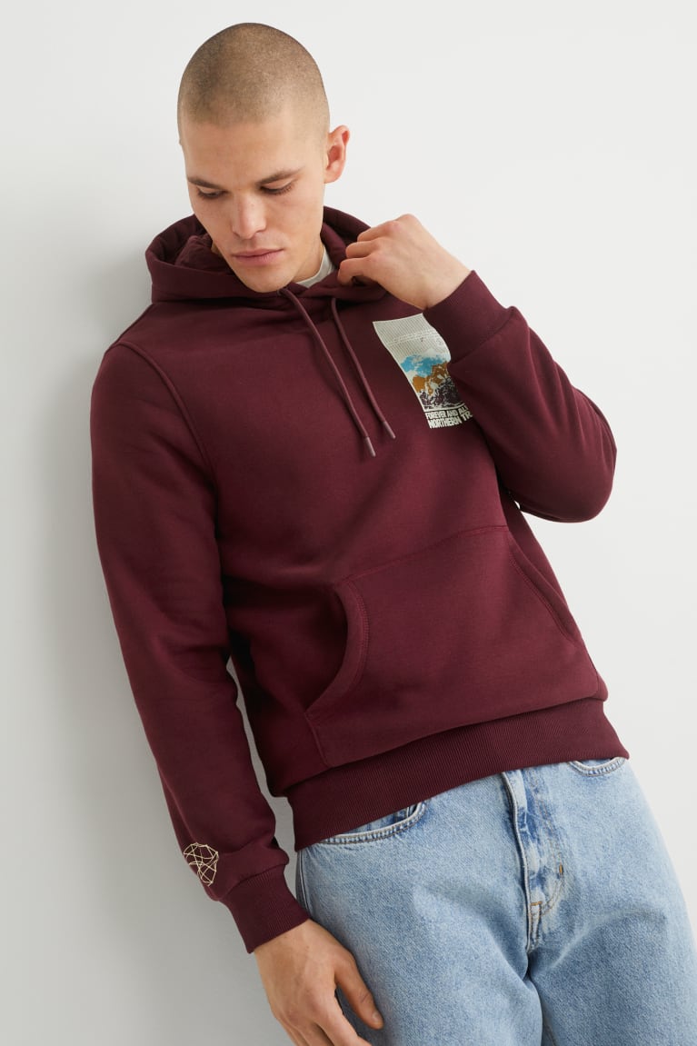 Bordeaux C&A Men\'s Sweatshirts | ICOTG-6971