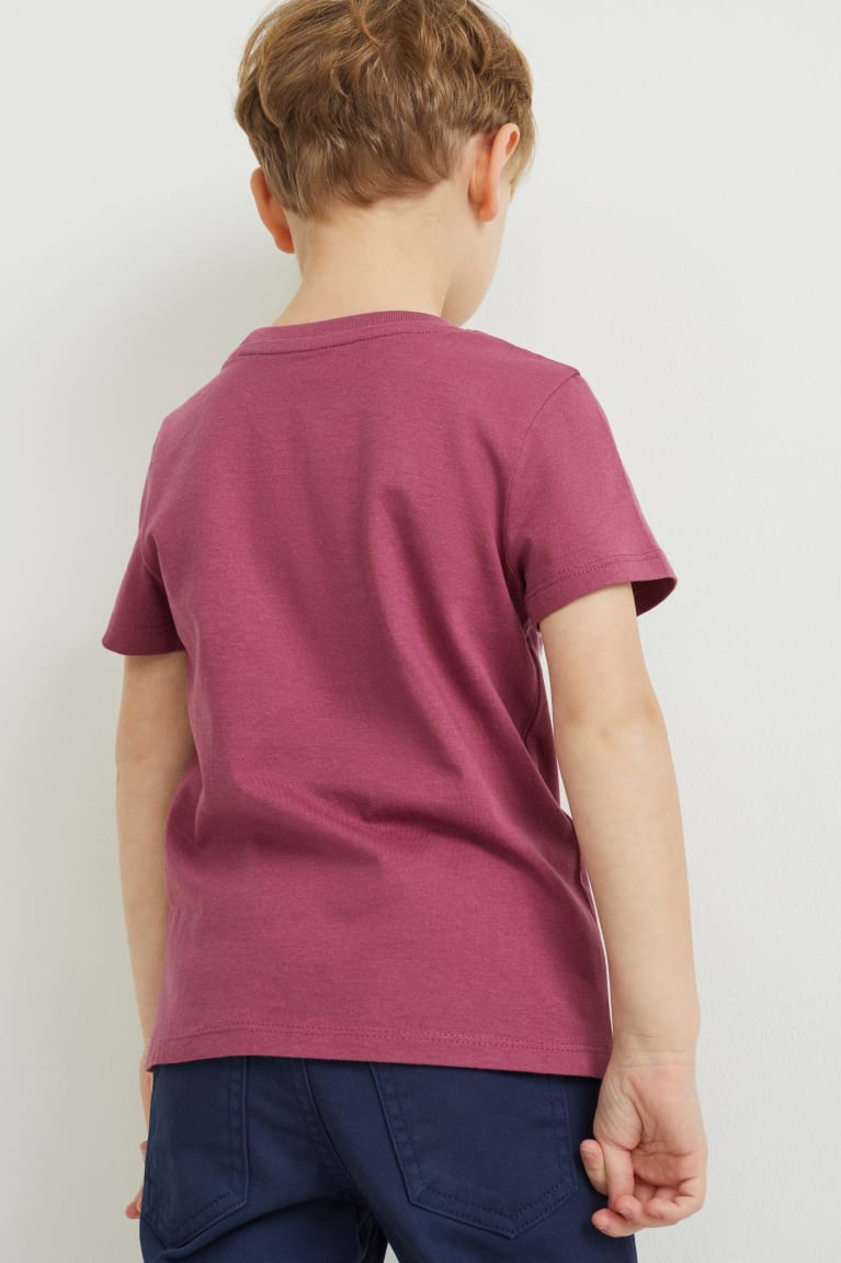 Bordeaux C&A Multipack Of 2 Sleeve With In-conversion Cotton Boys' T-shirts | BCPZY-4382