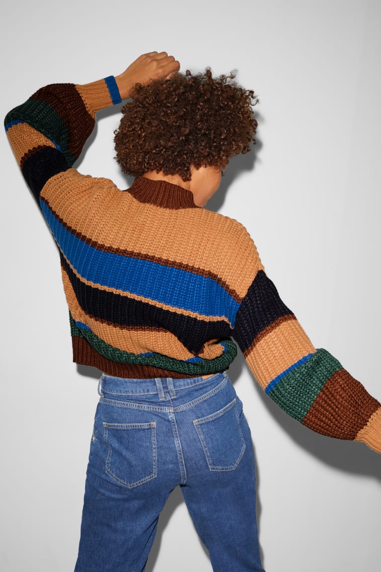 Brown / Blue C&A Clockhouse Women's Jumper | FJWCG-5714