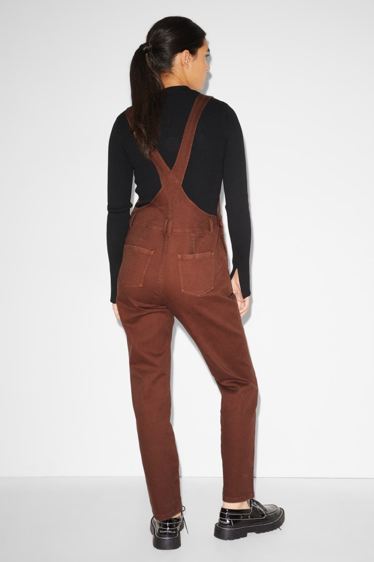 Brown C&A Clockhouse Dungarees Women's Dress | BEXOK-2087