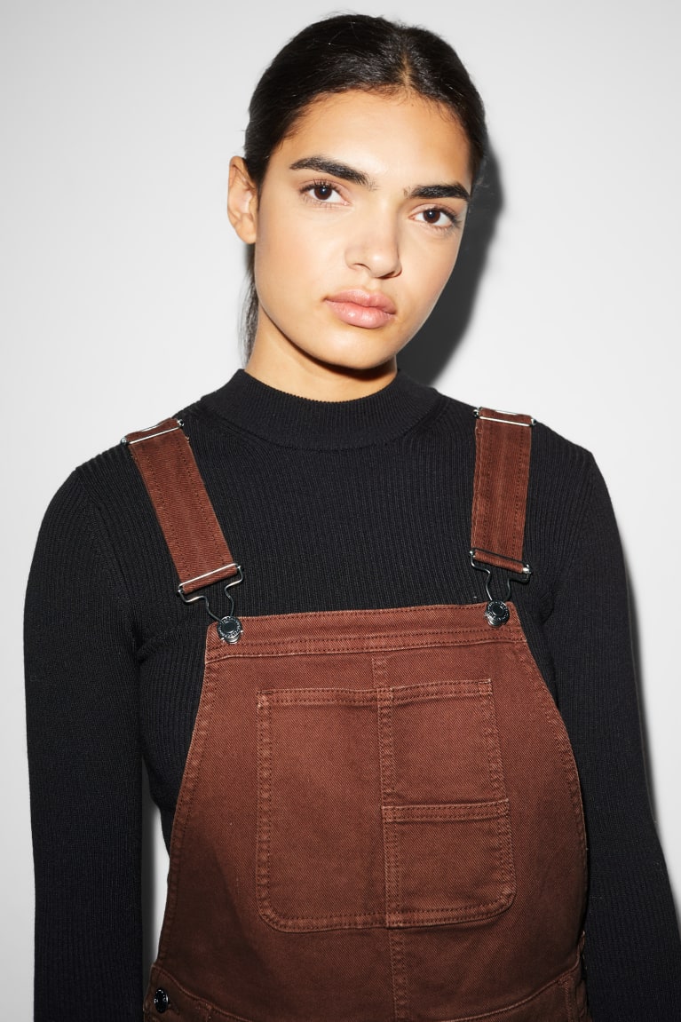 Brown C&A Clockhouse Dungarees Women's Dress | BEXOK-2087