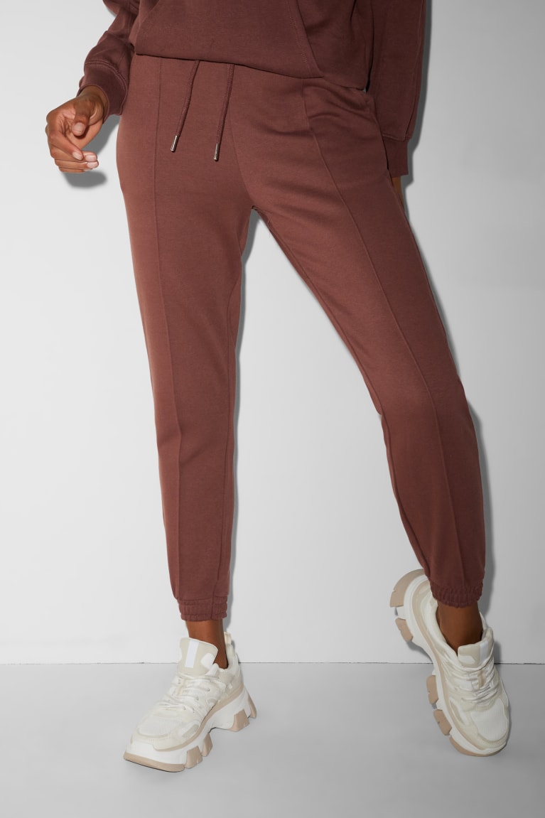 Brown C&A Clockhouse Joggers Recycled Women's Trousers | BIOEC-9281