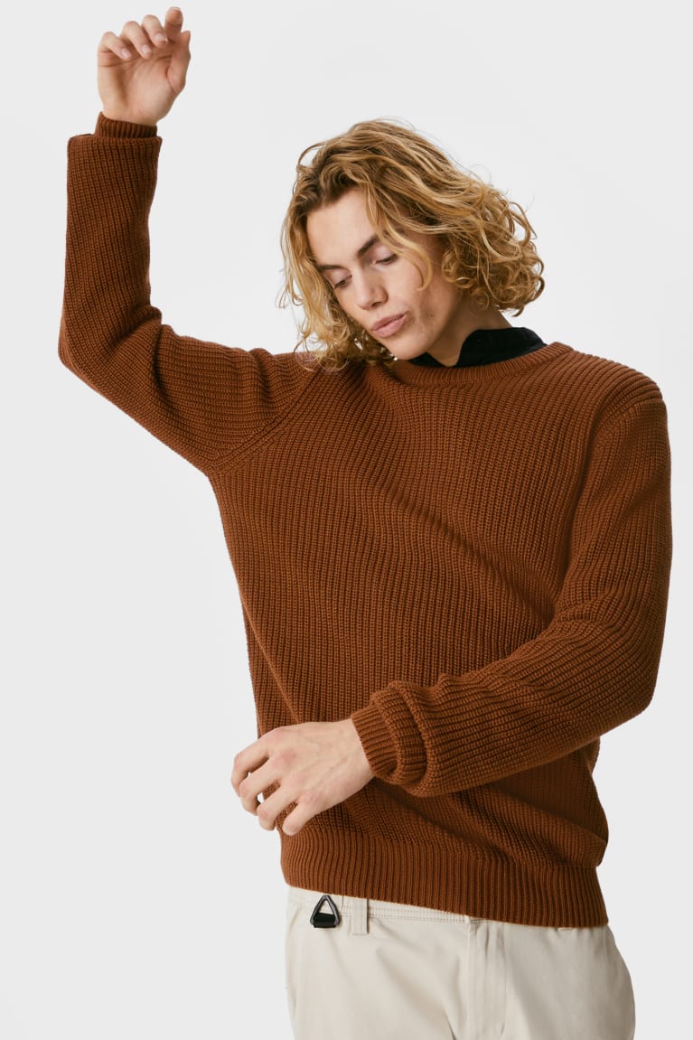 Brown C&A Clockhouse Men's Jumper | CUBEN-7980