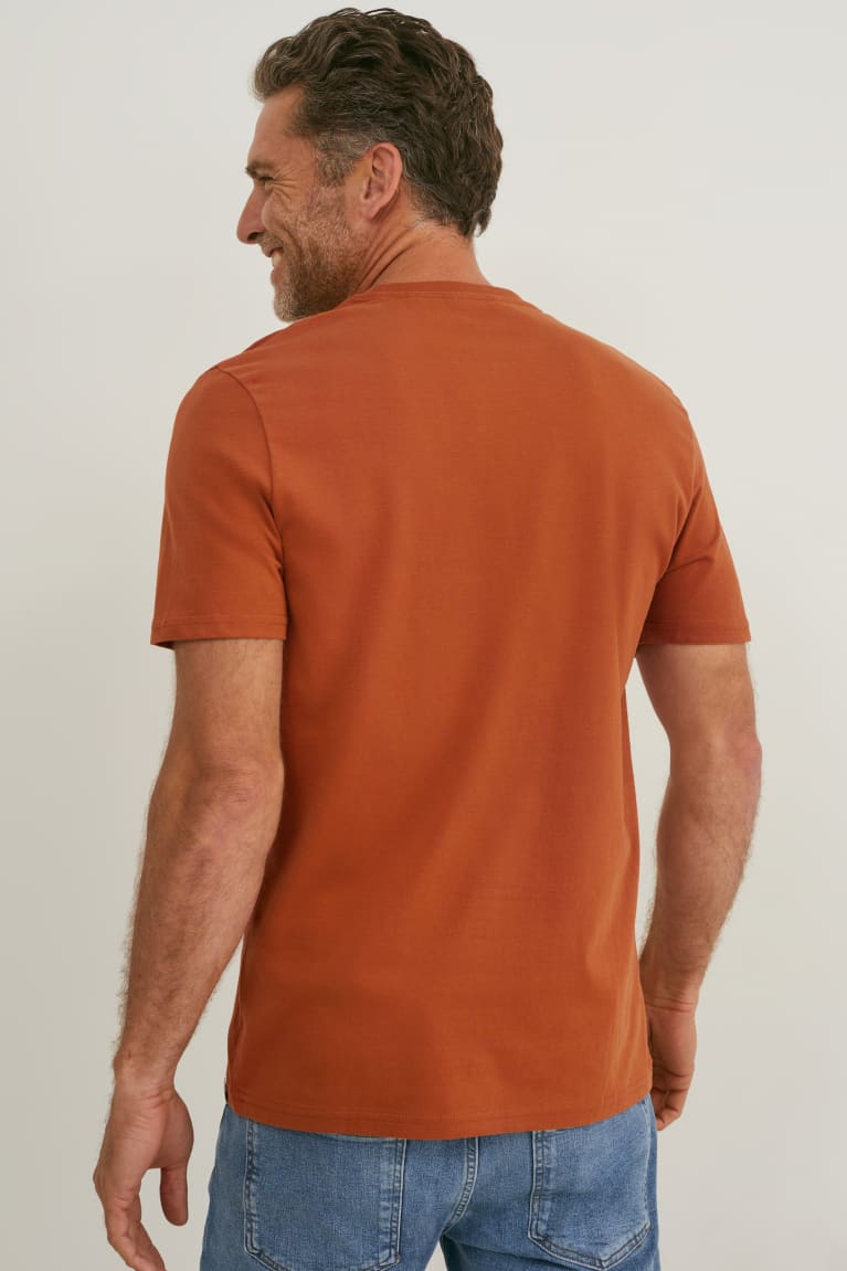 Brown C&A Men's T-shirts | OLGSR-0896