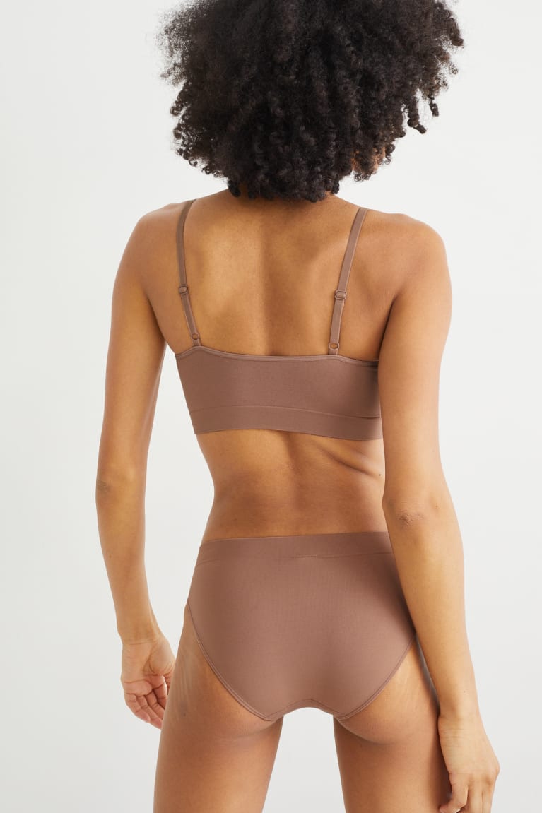 Brown C&A Multipack Of 2 Briefs Seamless Women's Underwear | NRXZE-3289