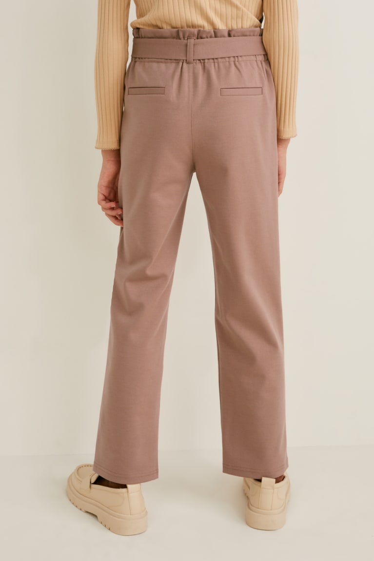 Brown C&A Trousers Girls' Trousers | NQLMW-0742