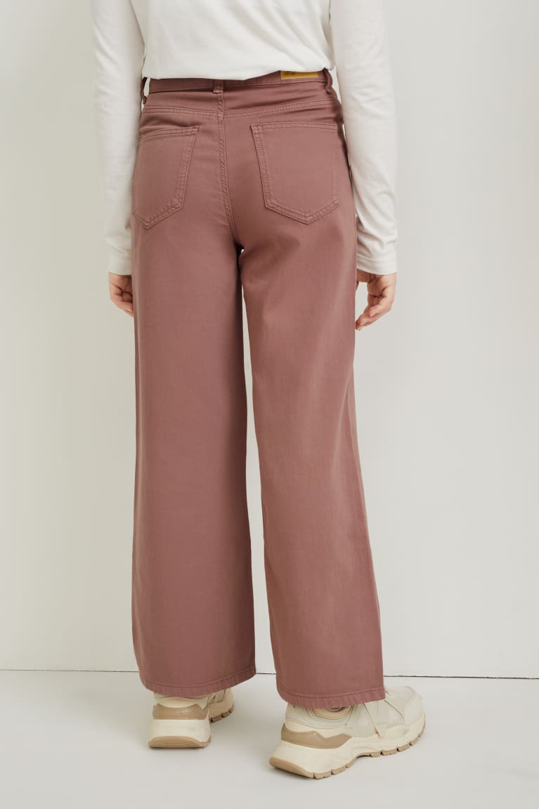 Brown C&A Wide Leg Girls' Trousers | KPVOD-4072