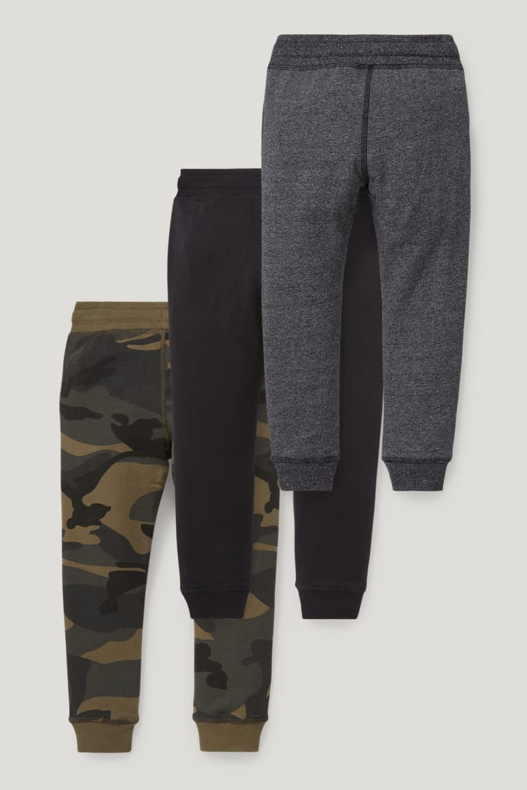 Camouflage C&A Multipack Of 3 Joggers Boys' Trousers | RIFBZ-9675