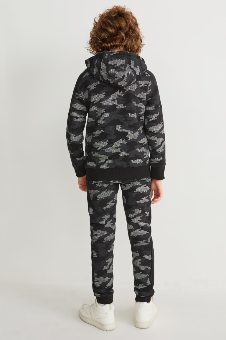 Camouflage C&A Set Zip-through With Hood And Joggers 2 Piece Boys' Trousers | OEHXJ-5961