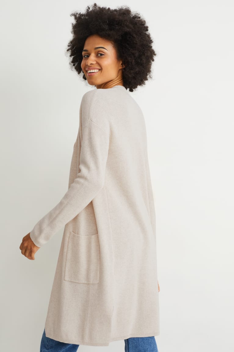 Creme C&A Basic Women's Cardigan | KYLBA-5829