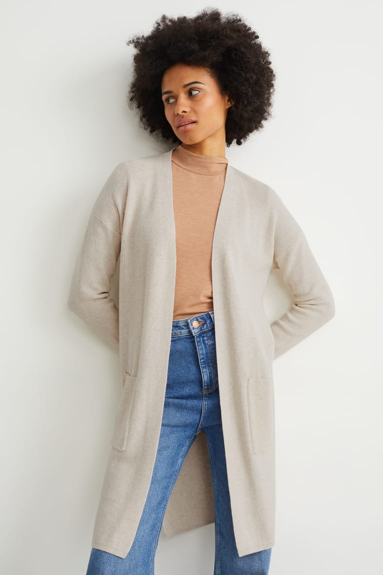 Creme C&A Basic Women\'s Cardigan | KYLBA-5829