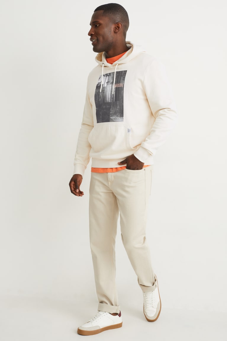 Creme C&A Men's Sweatshirts | QOBHR-4025