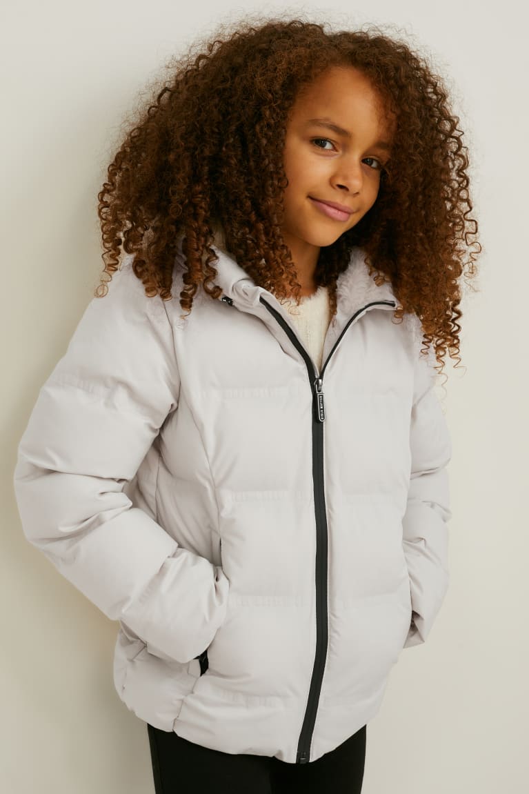 Creme C&A With Hood Girls\' Jackets | YQVOW-6452