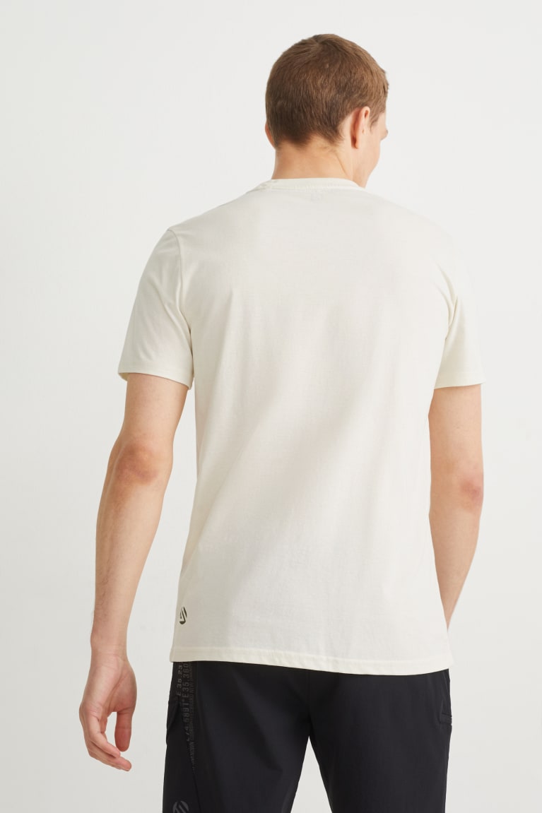 Creme White C&A Active Men's Top | GIRBF-7235