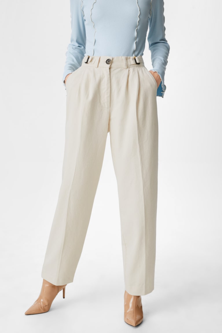 Creme White C&A Balloon Women's Jeans | VIOBR-2917