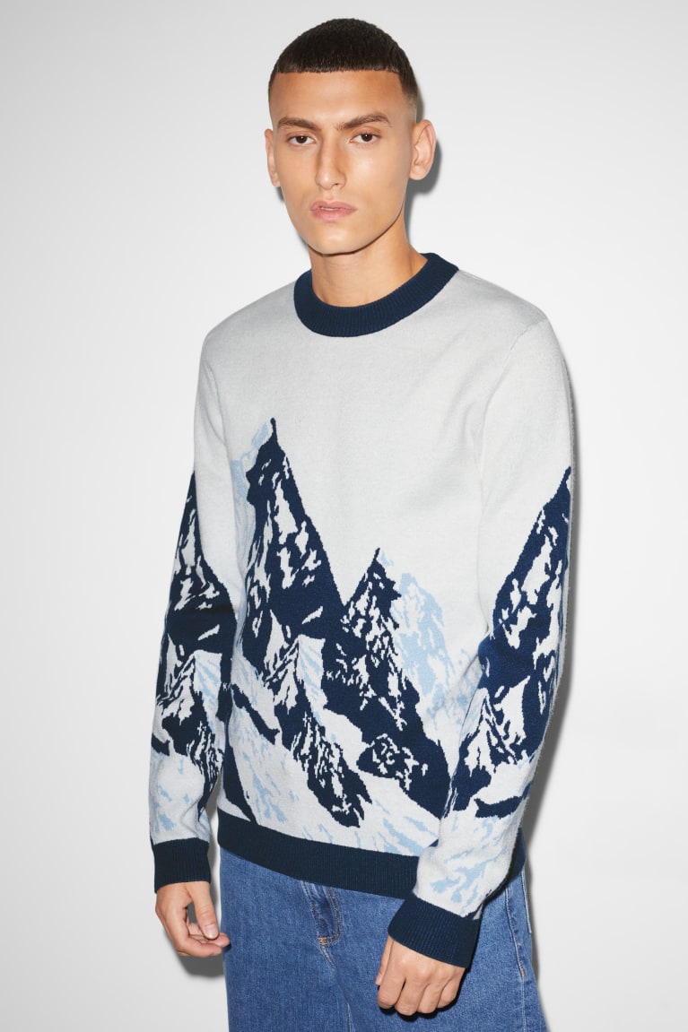 Creme White C&A Clockhouse Men's Jumper | NYJVP-8724