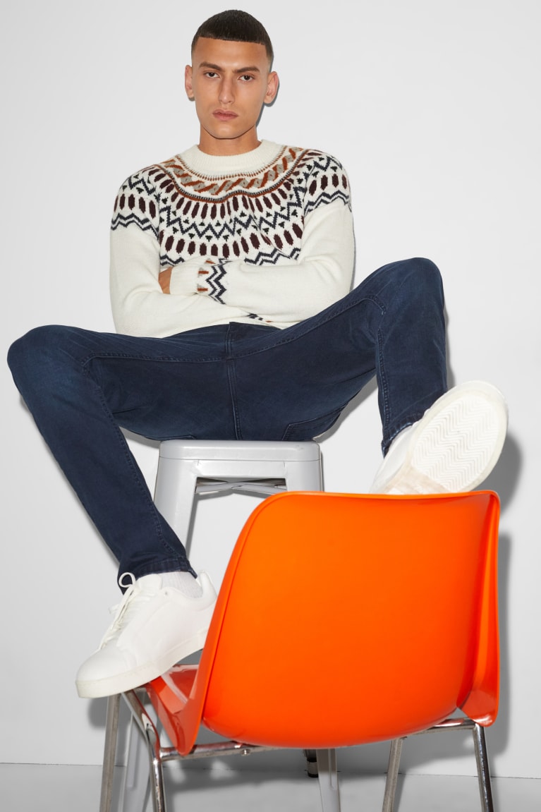 Creme White C&A Clockhouse Men's Jumper | RYQWN-3678