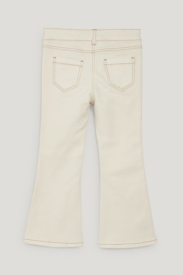 Creme White C&A Cotton Girls' Jeans | USGDE-0192