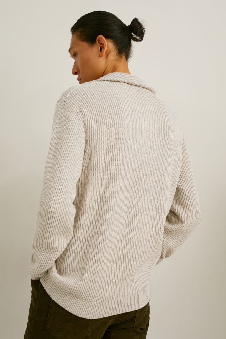 Creme White C&A Men's Jumper | RQKEH-1269