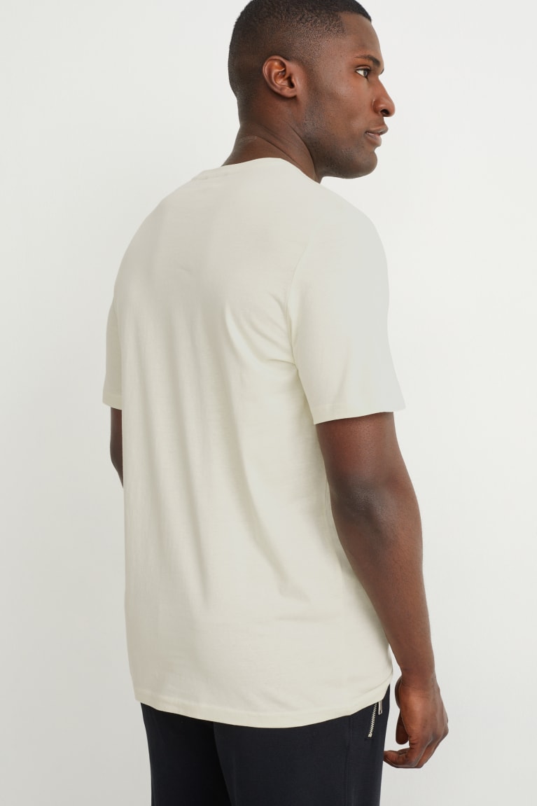 Creme White C&A Men's T-shirts | OMJNQ-9120