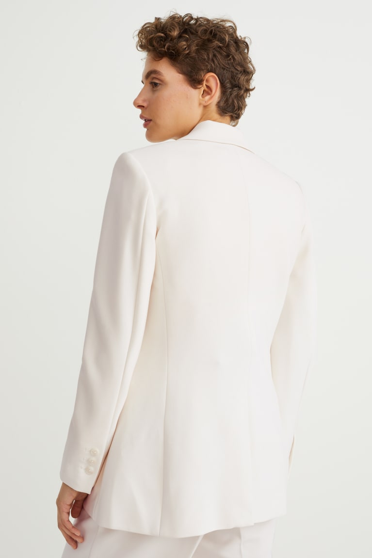 Creme White C&A Regular Fit Women's Blazers | UYNFB-5389