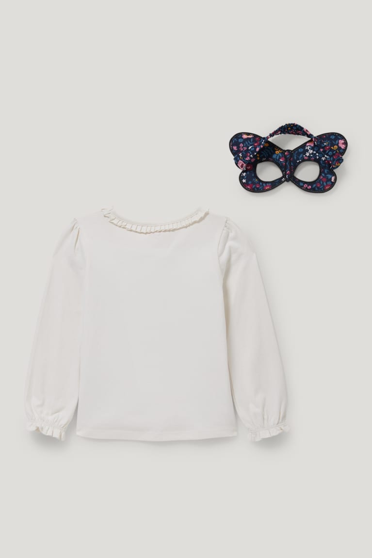 Creme White C&A Set Long Sleeve And Mask 2 Piece Girls' Top | EZVXN-7412