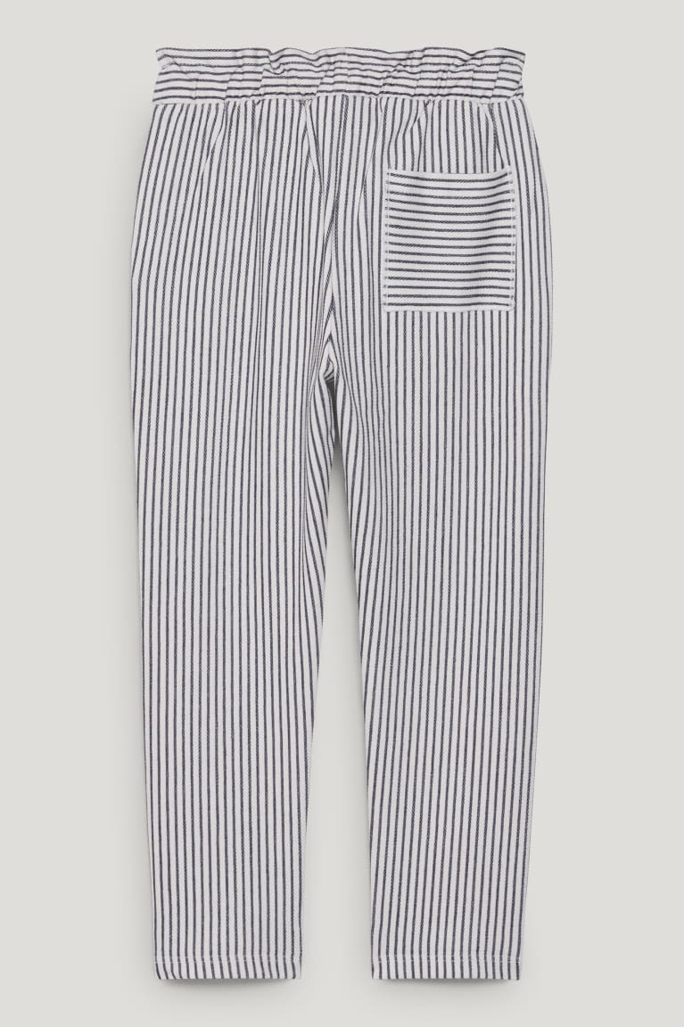 Creme White C&A Striped Girls' Trousers | FQHIG-1397