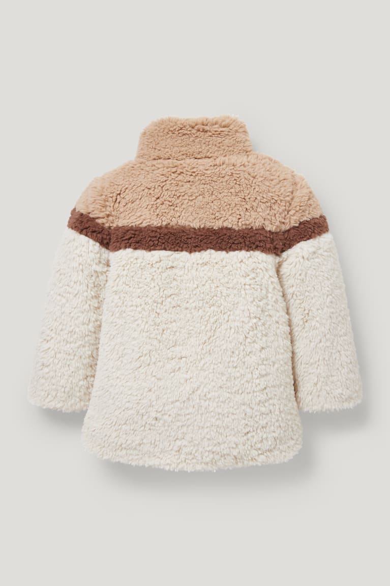 Creme White C&A Teddy Fur Girls' Jackets | HDIPB-7983