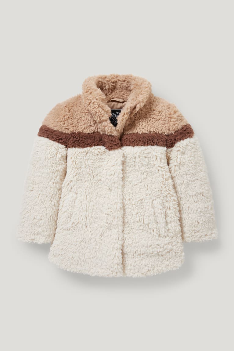 Creme White C&A Teddy Fur Girls\' Jackets | HDIPB-7983