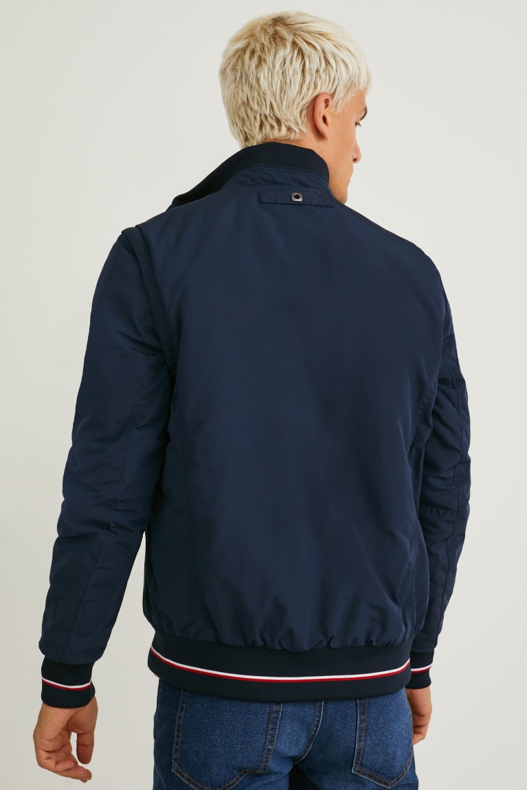 Dark Blue C&A 2-in-1 Bomber Men's Jackets | EAFVP-0236